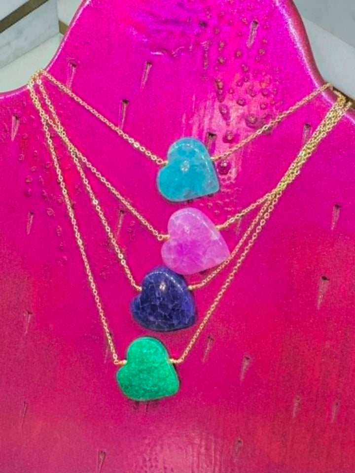 The Stone Luxe Heart Necklace