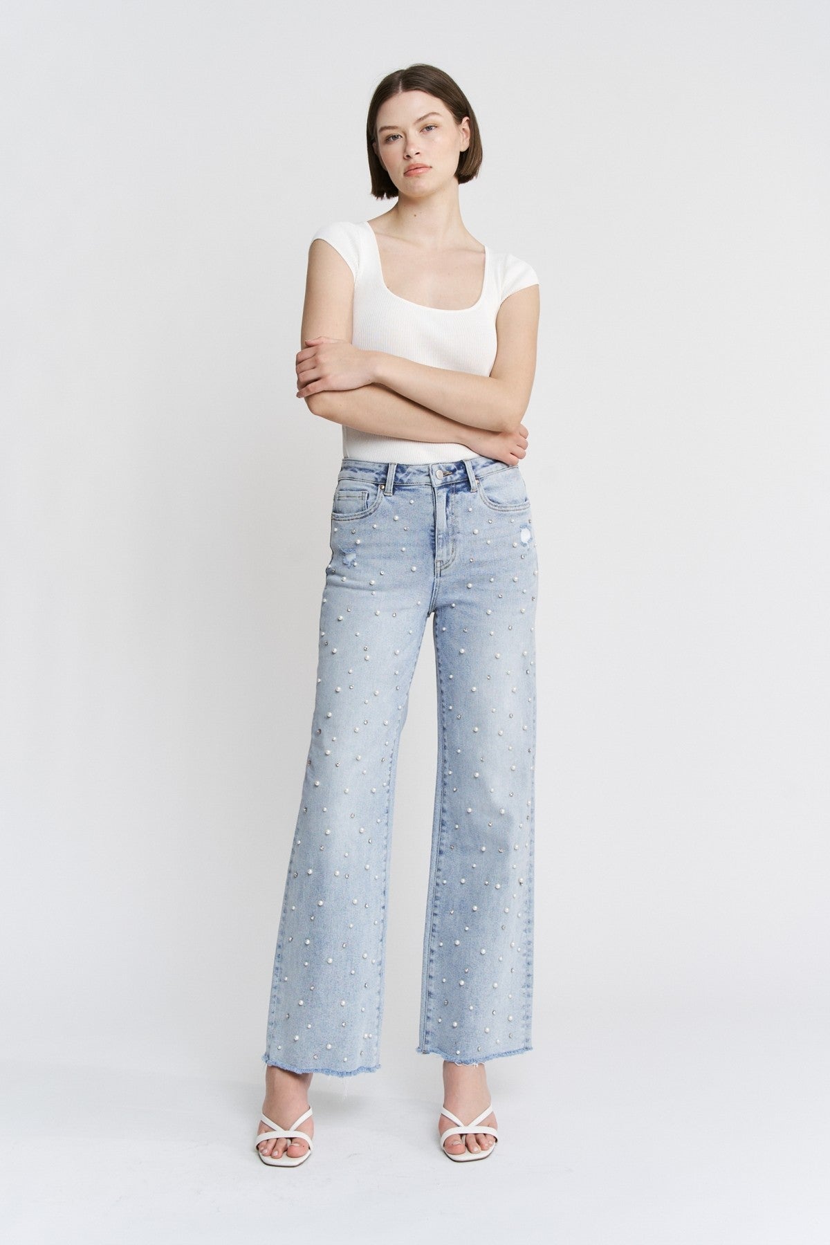 The Pearl High-Rise Wide Leg Jeans
