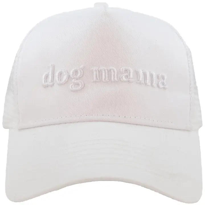 Dog Mama White Trucker Hat