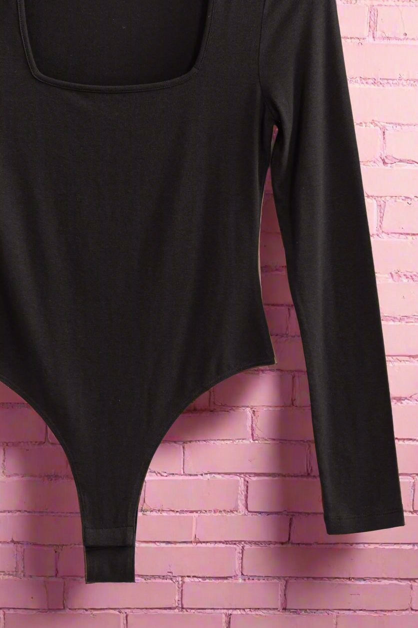 Square Neck Long Sleeve Bodysuit