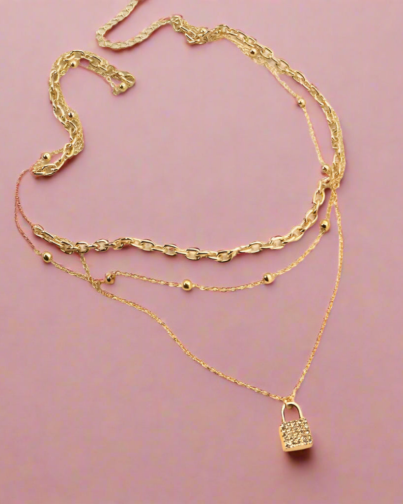 Locked In Love Charm Necklace