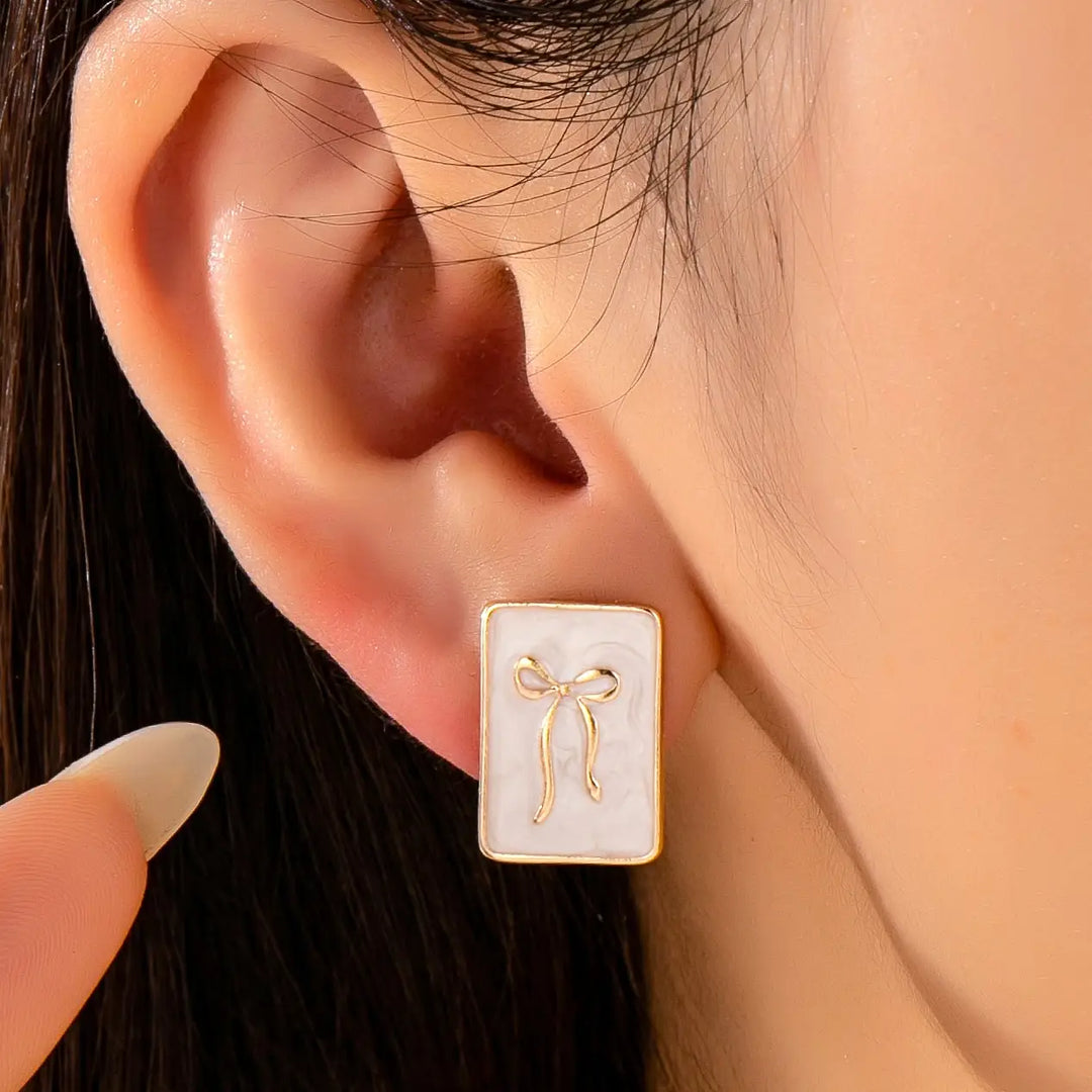 Feminine Flair Bow Earrings