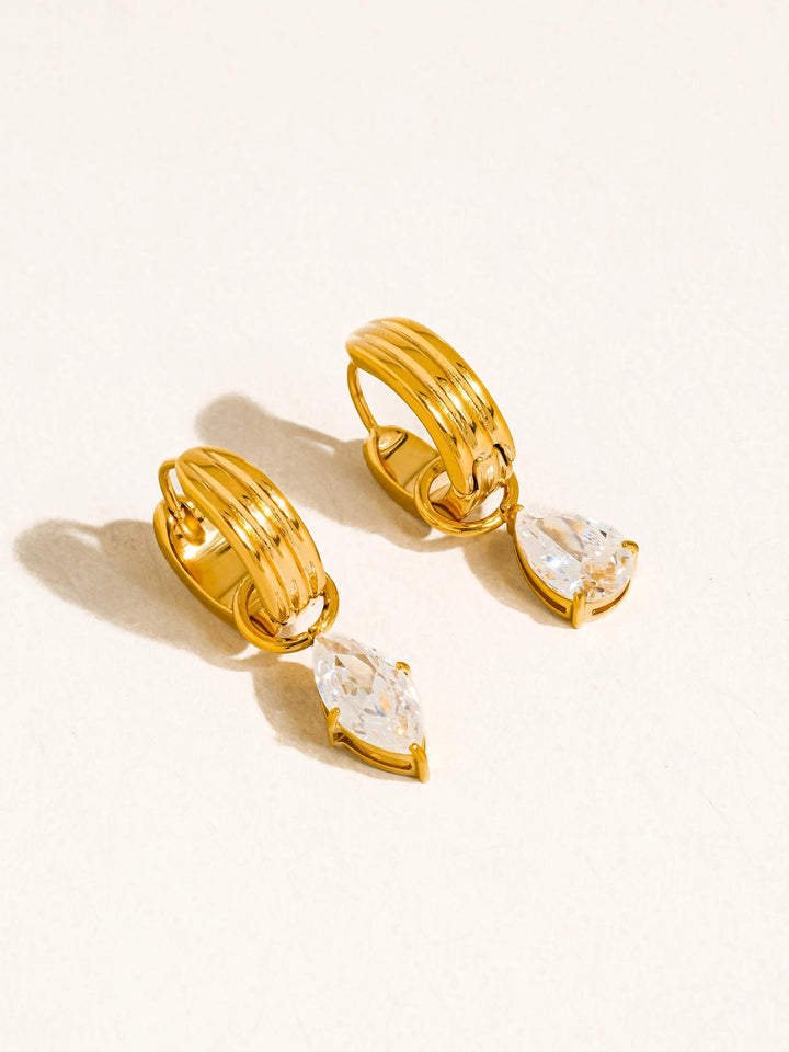 The Saffron 18K Teardrop Earrings