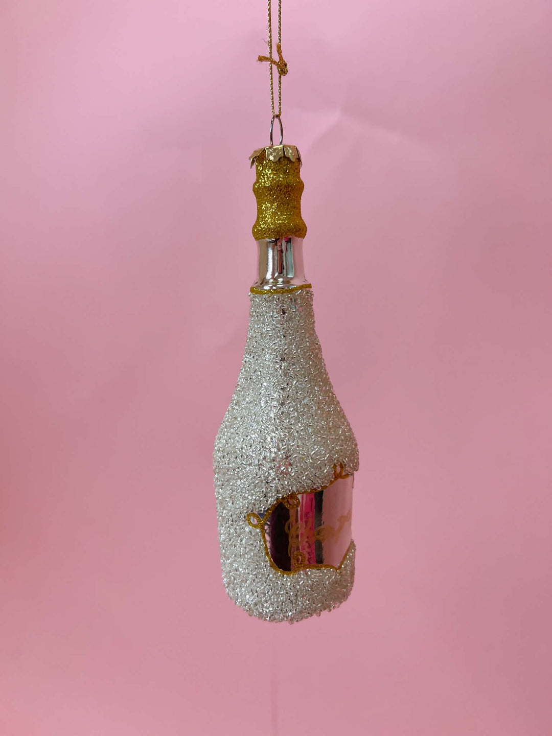 Pop The Bottle Champagne Ornament