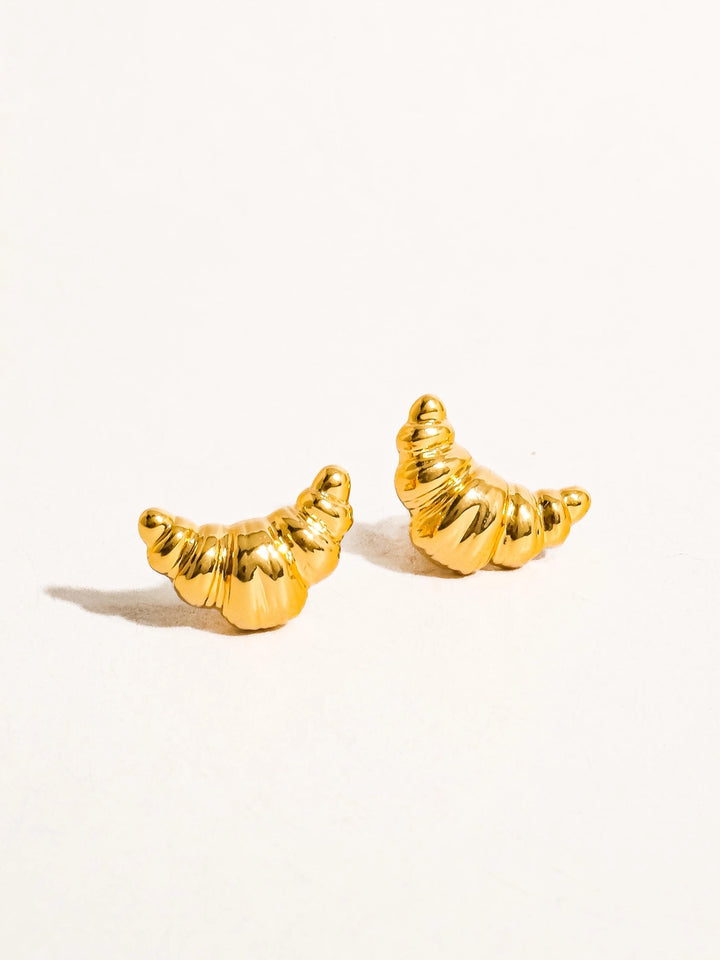 The Gaelle Croissant 18K Earrings