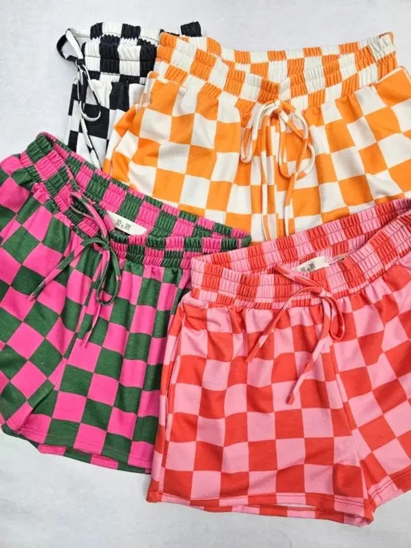 The Jade Checkered Shorts