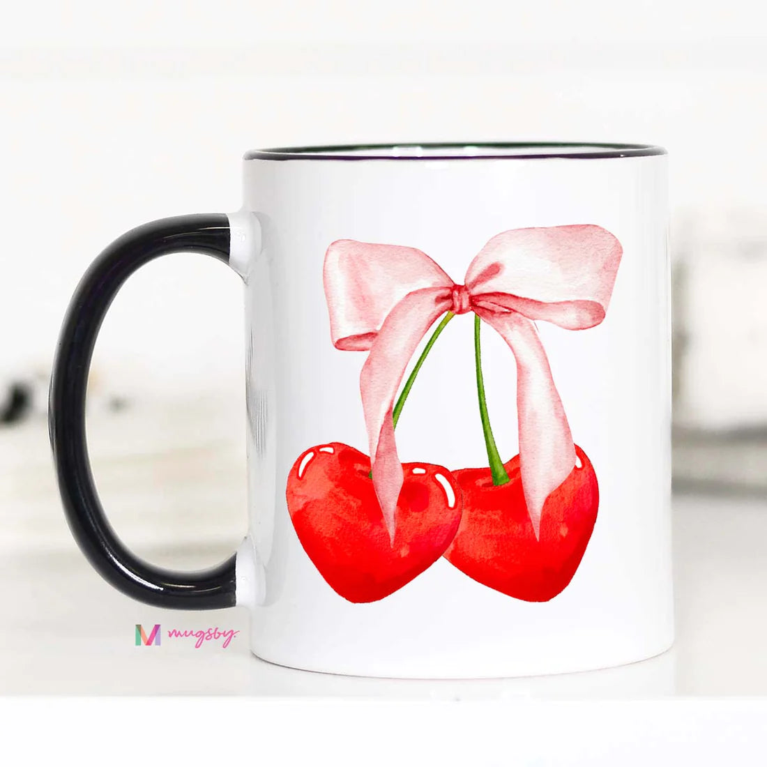 Cherry Bow Coquette Coffee Mug