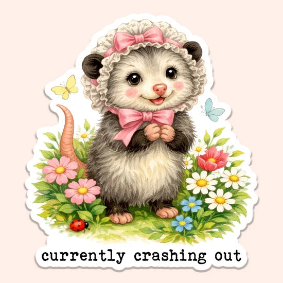 Currently Crashing Out Sticker
