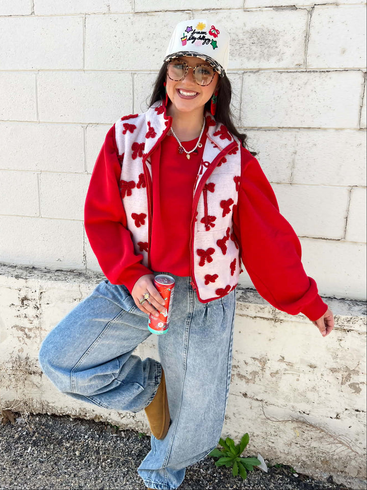Scarlet Statement Bow Vest