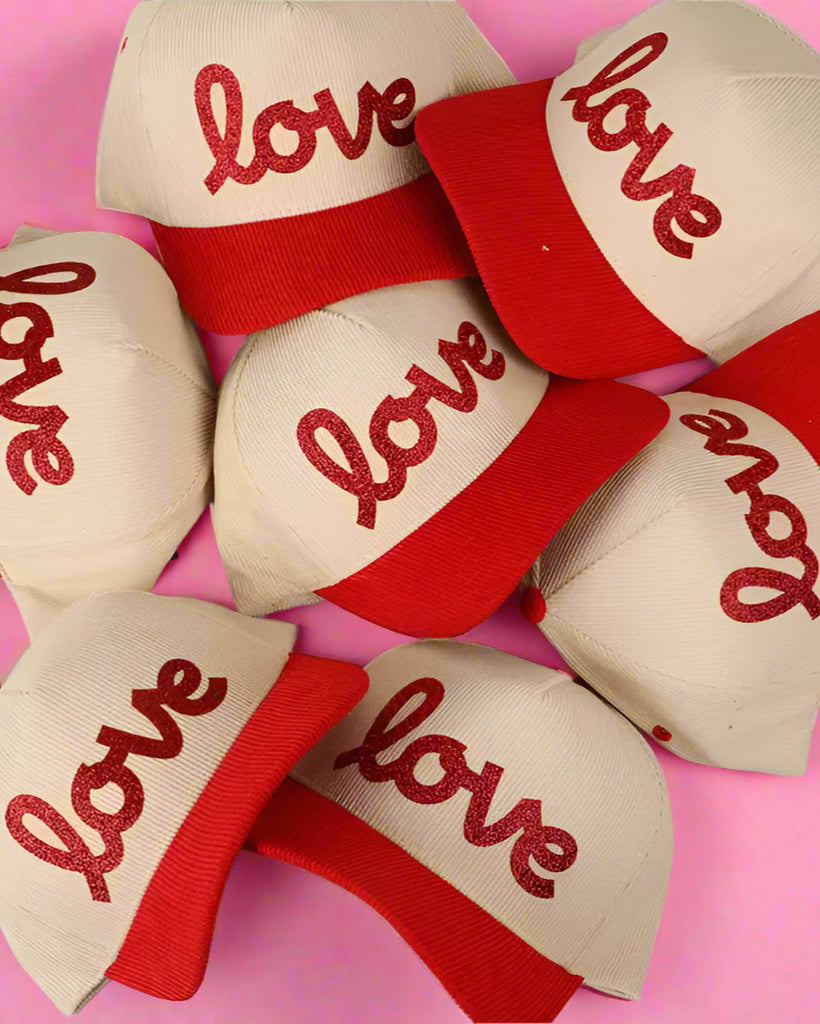 Love Glitter Corduroy Hat