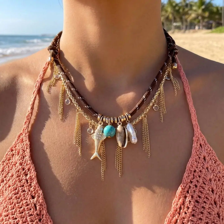 Sealife & Chain Necklace