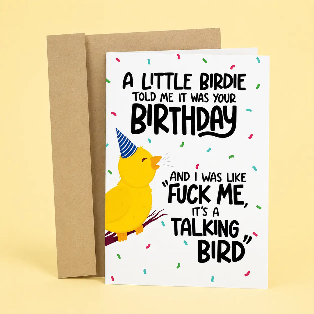 A Little Birdie Birthday Card