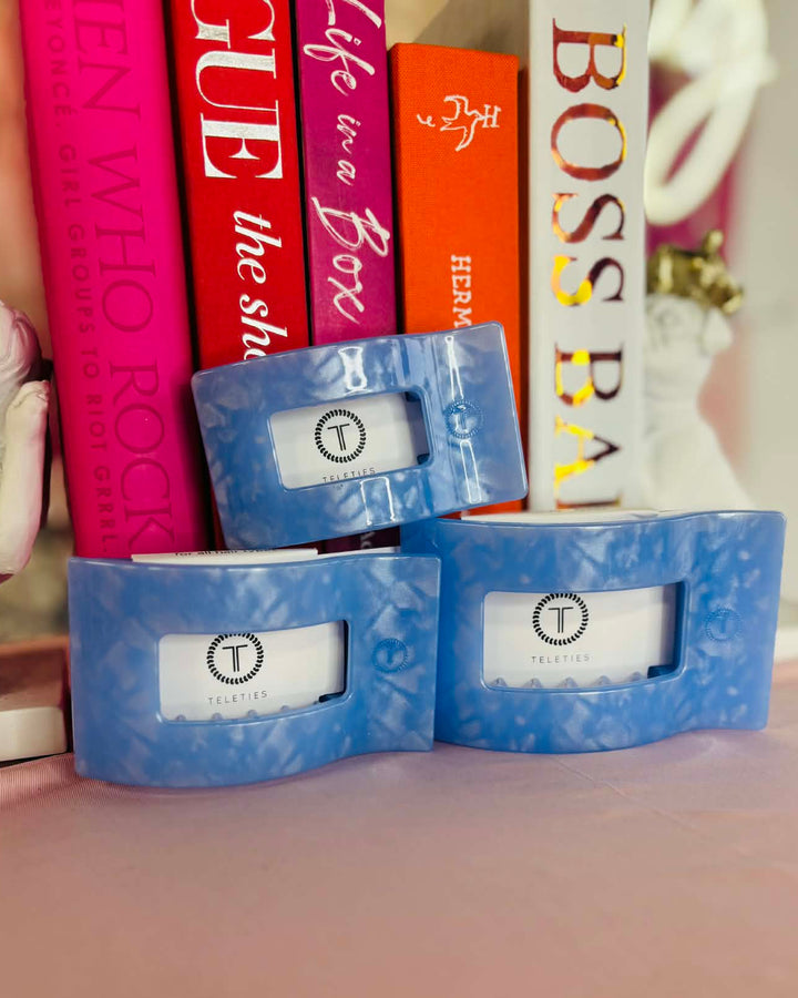 Blue Lagoon Flat Rectangle Hair Clip