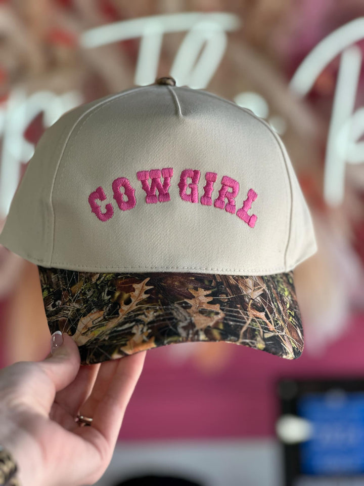 Camo Cowgirl Trucker Hat