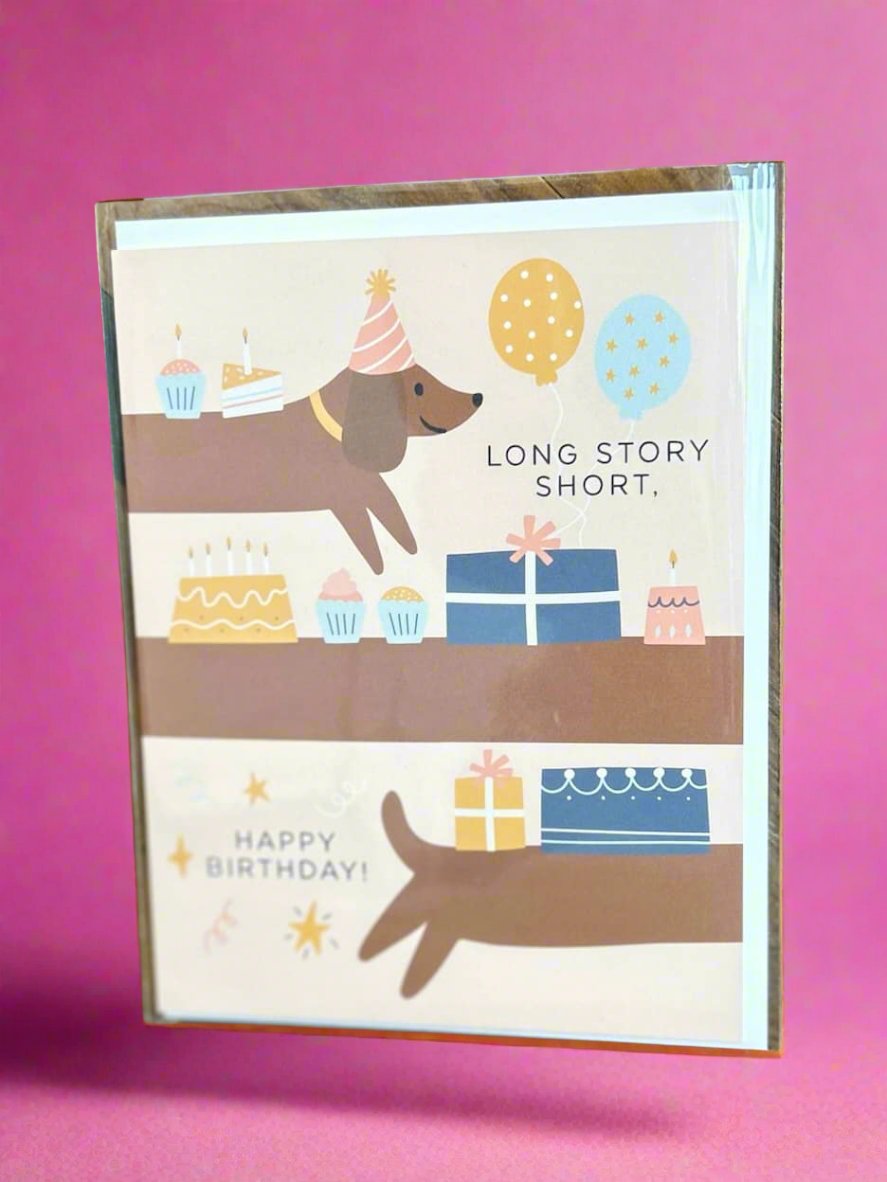 Long Story Short Dog Birthday Greeting Card