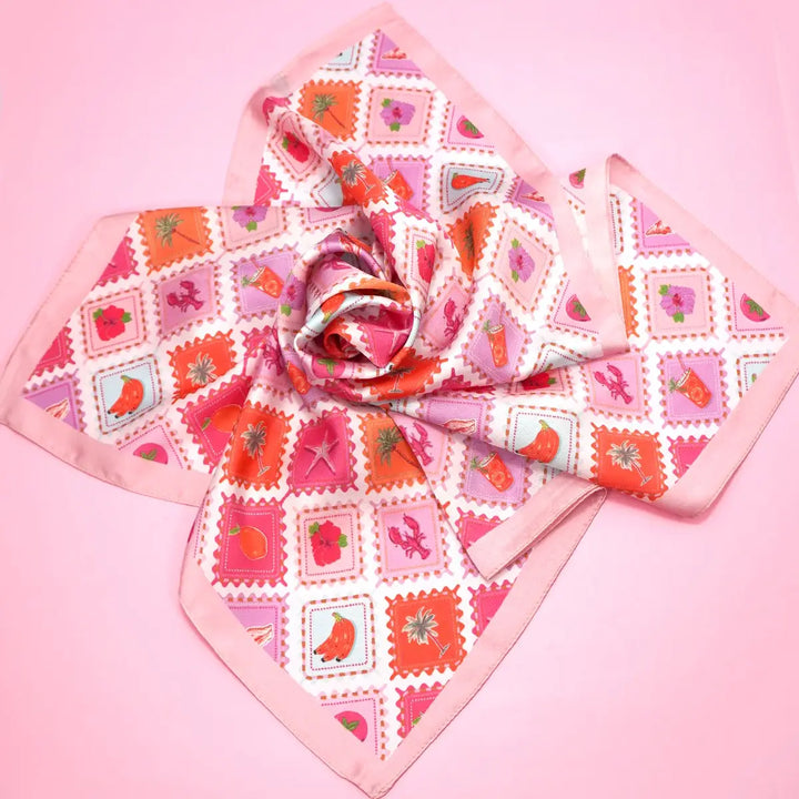 Postal Stamp Lobster Scarf