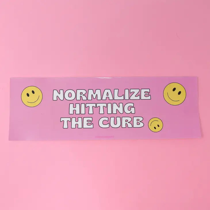 Normalize Hitting The Curb Bumper Sticker