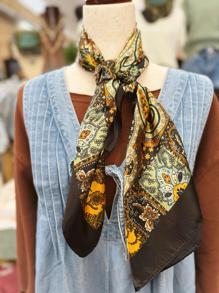 Midnight Meadow Paisley Bandana