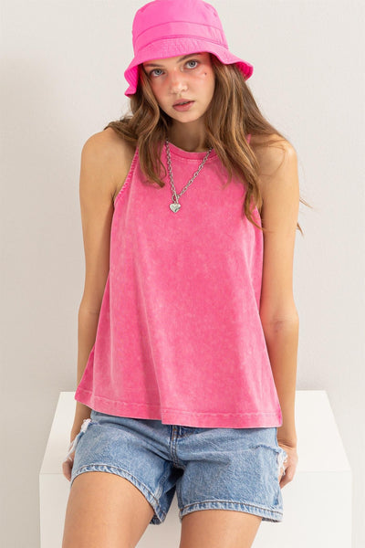 The Avery Mineral Washed Sleeveless Top