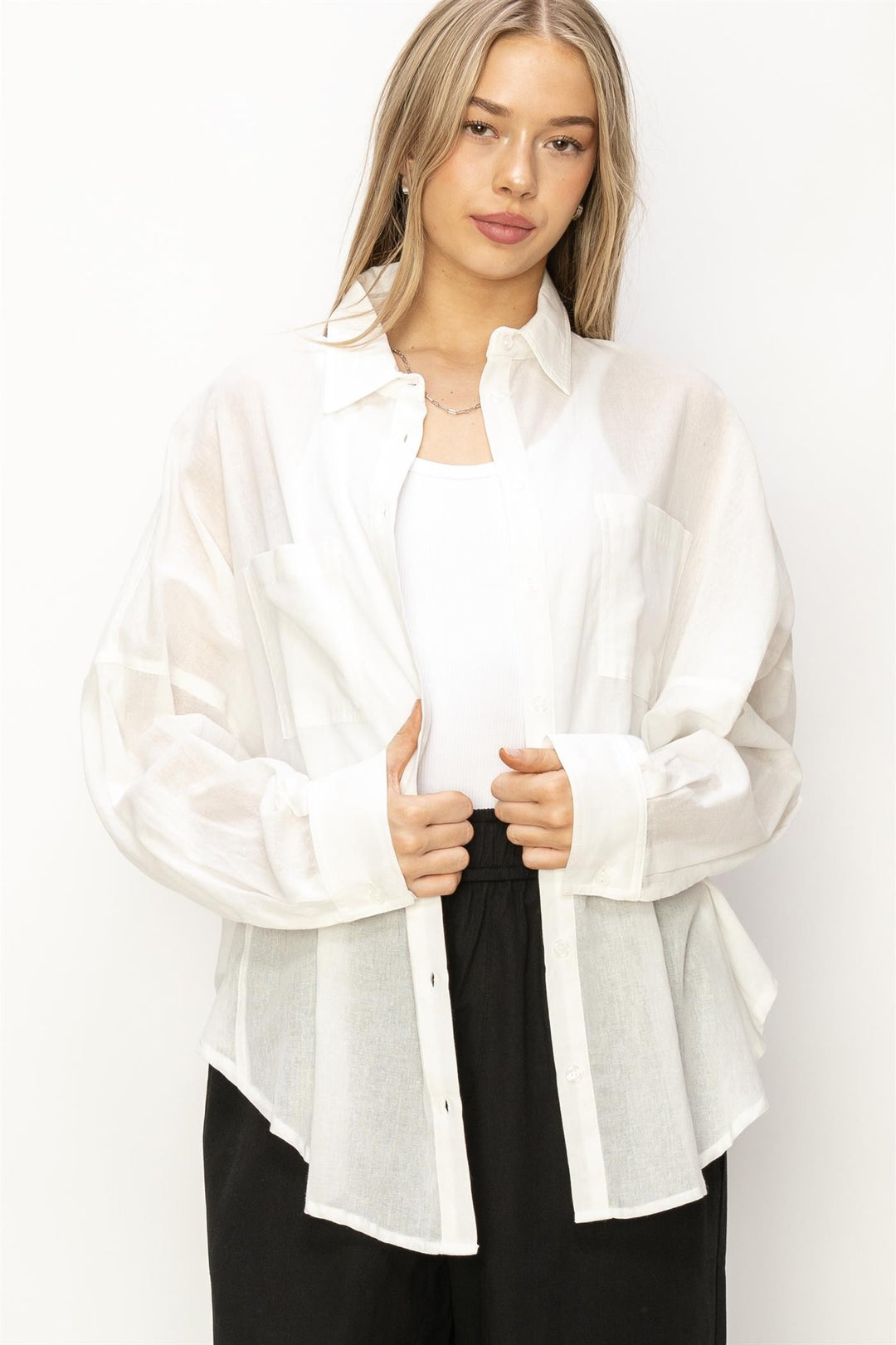 The Kinsley Oversized Button Down Shirt