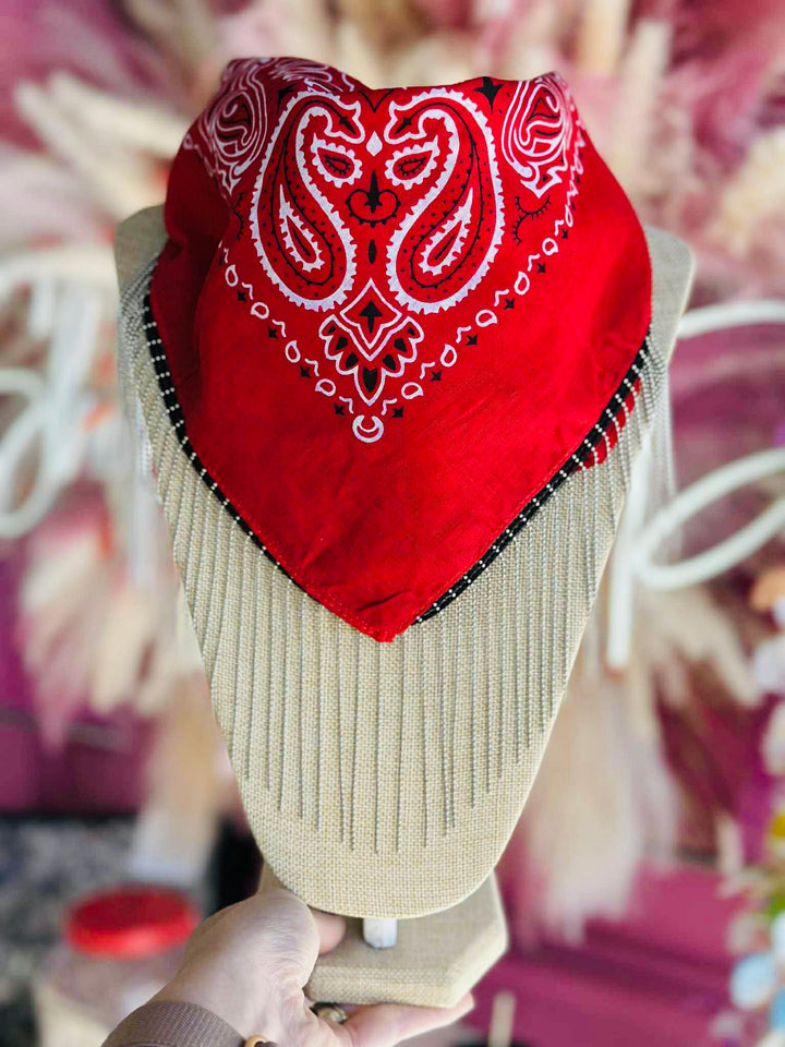 Bling Chain Fringe Bandana