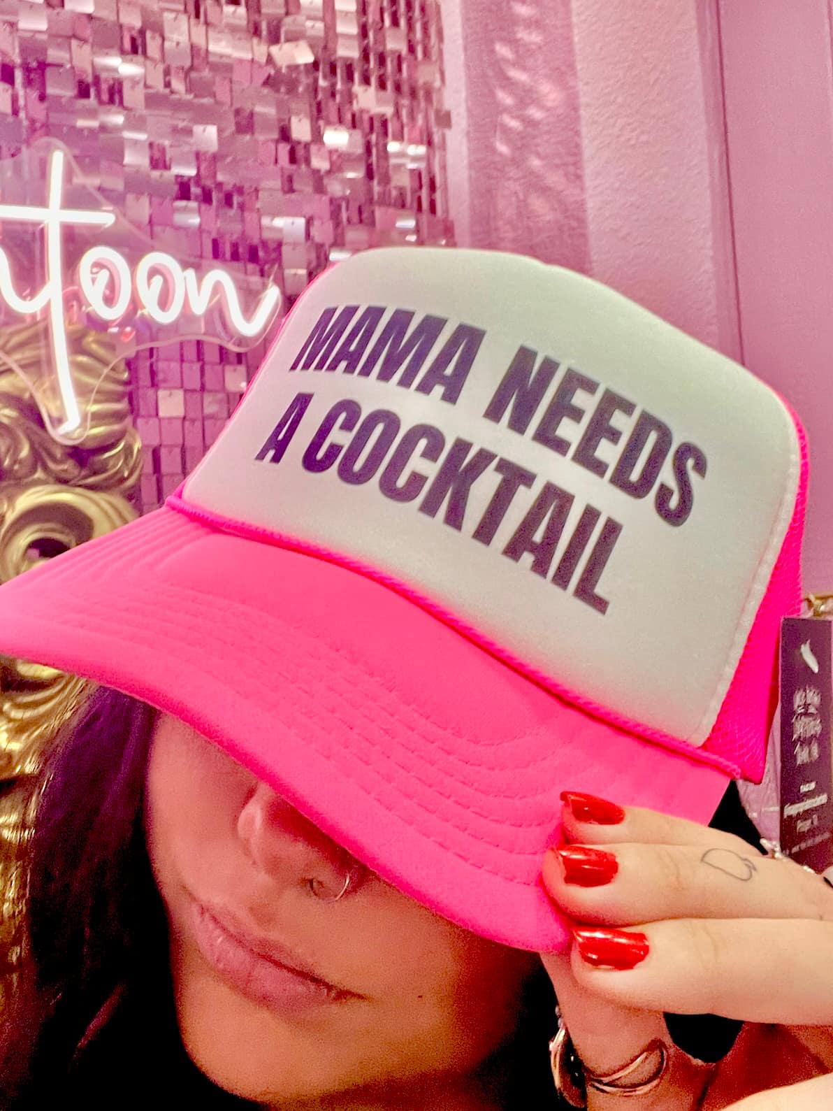 Mama Needs A Cocktail Trucker Hat