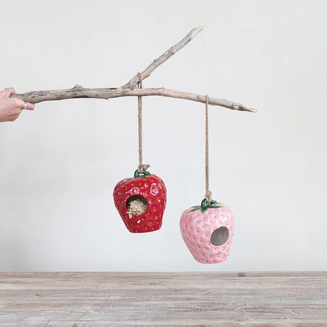 Hanging Strawberry Birdhouse