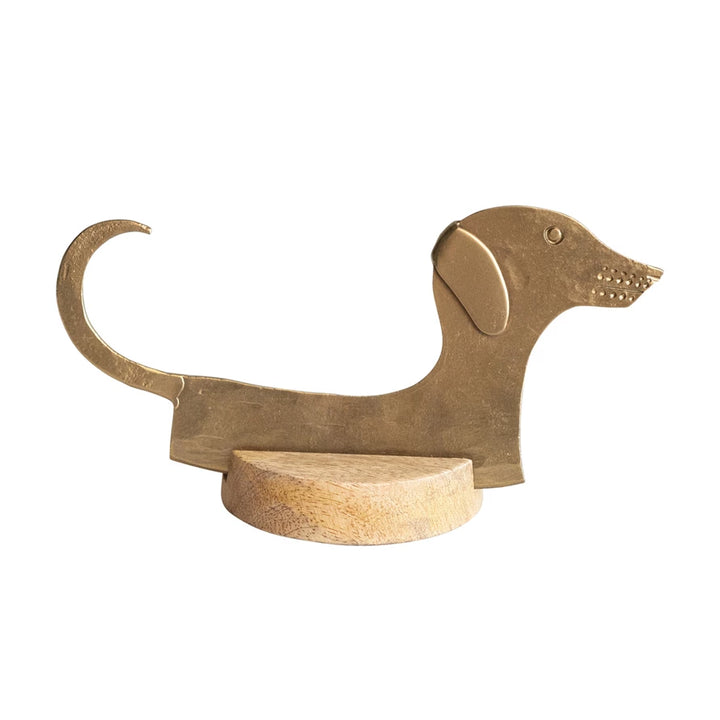 Rustic Dog-Shaped Cheese Knife with Mango Wood Stand