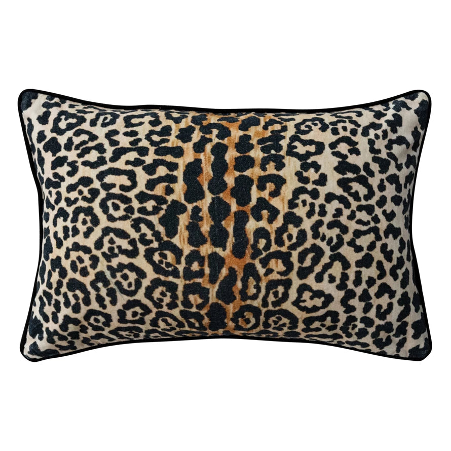 Velvet Leopard Pillow