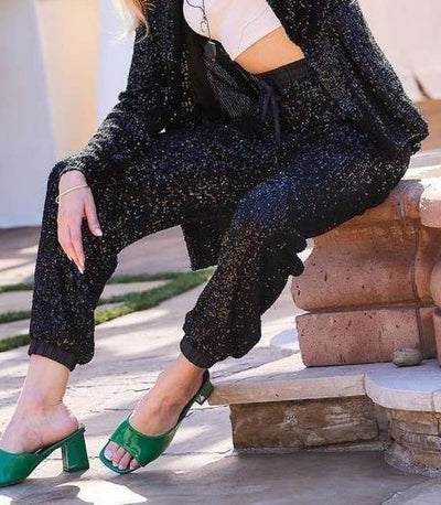 Steal The Show Sequin Joggers