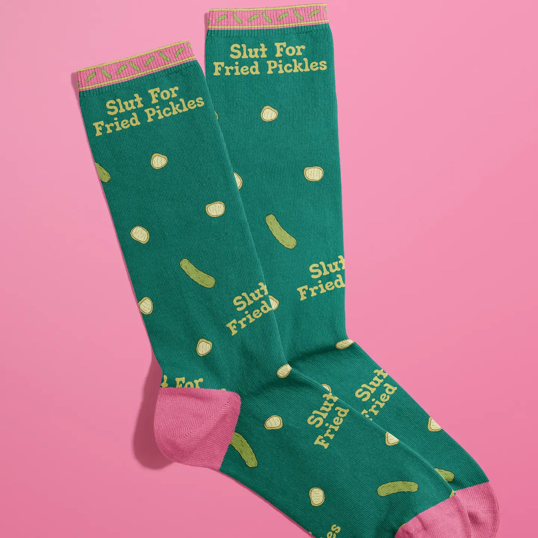 Slut For Fried Pickles Socks