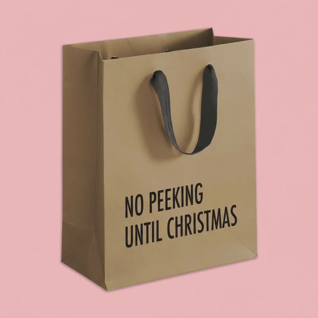 No Peeking Until Christmas Gift Bag