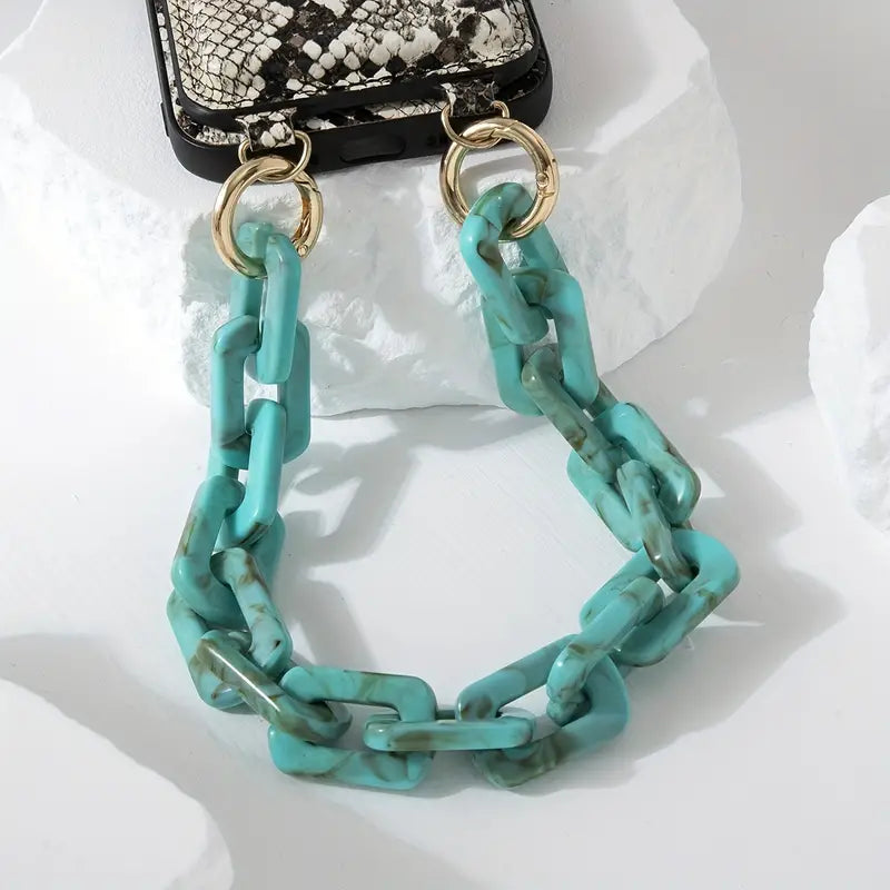 acrylic phone wristlet keychain