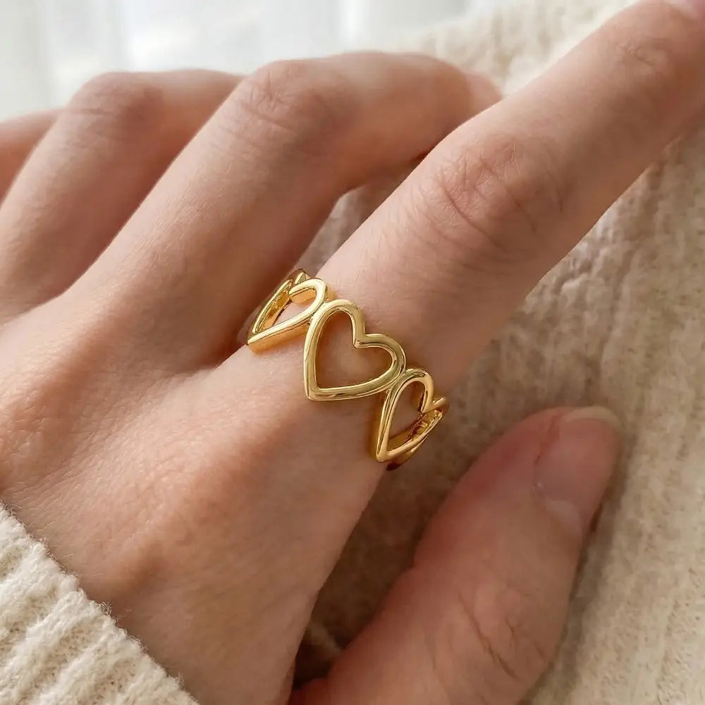 Open Heart Cut Out Ring