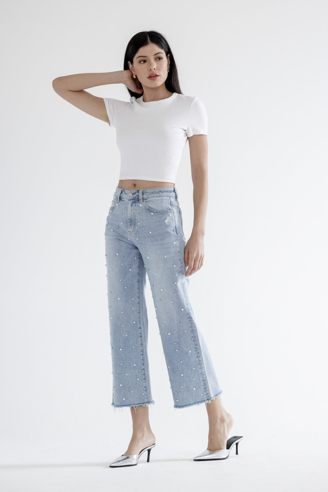 Pearls On Display Jeans