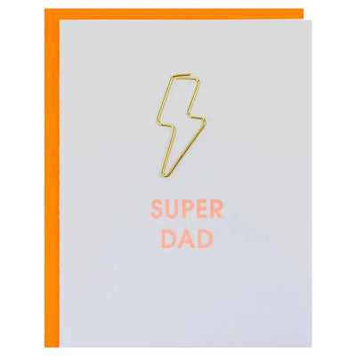 Super Dad Lightning Bolt Greeting Card