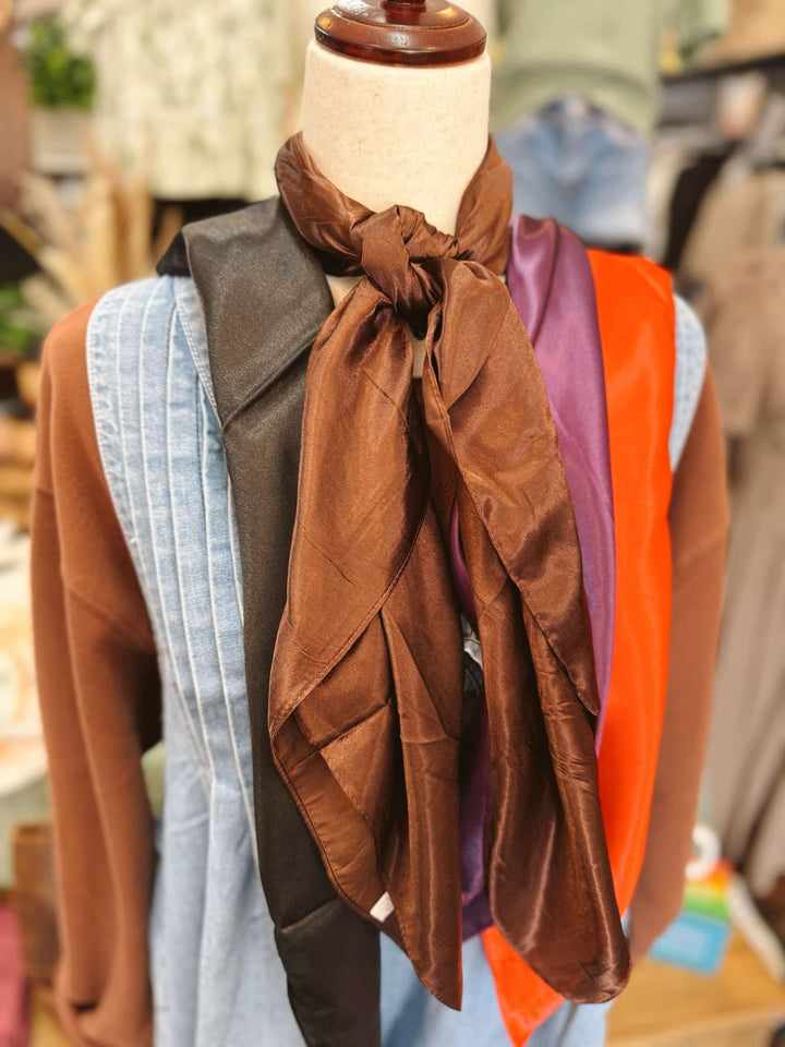 Chocolate Luxe Silk Bandana