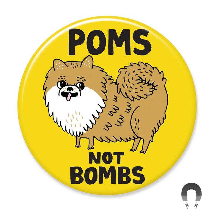 Poms Not Bombs Magnet