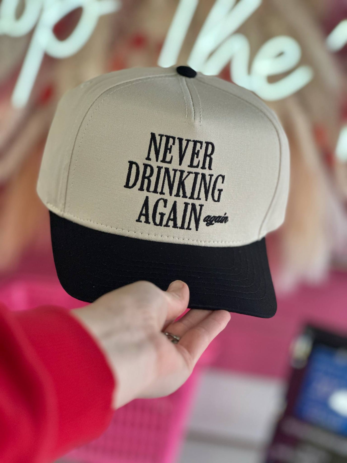 Never Drinking Again Trucker Hat