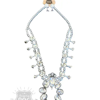 Rhinestone Squash Blossom Necklace Set