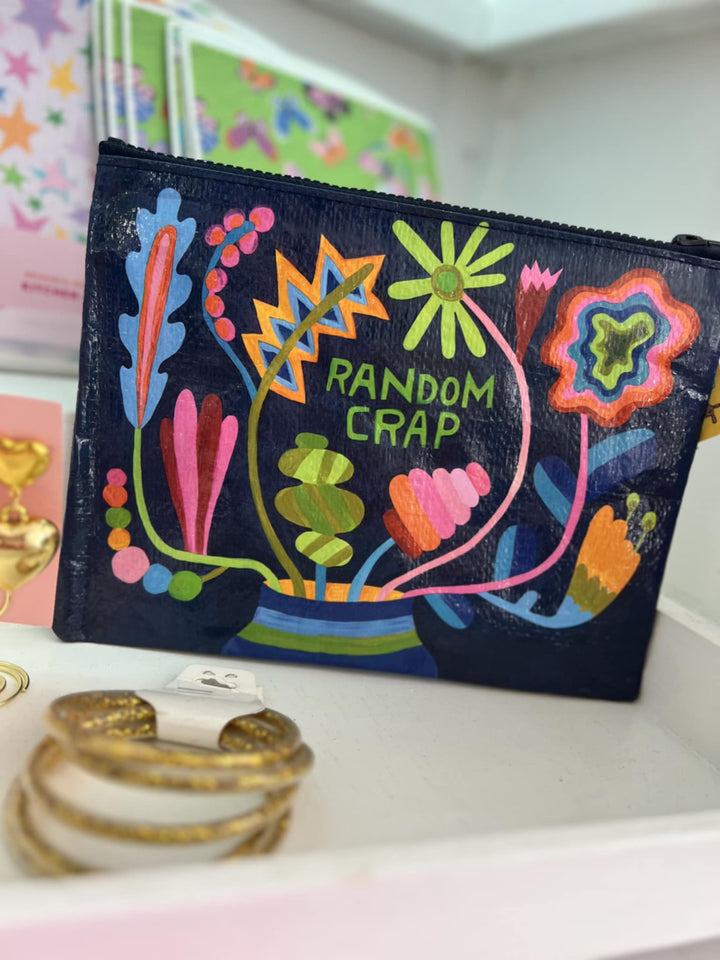 Random Crap Floral Zipper Pouch