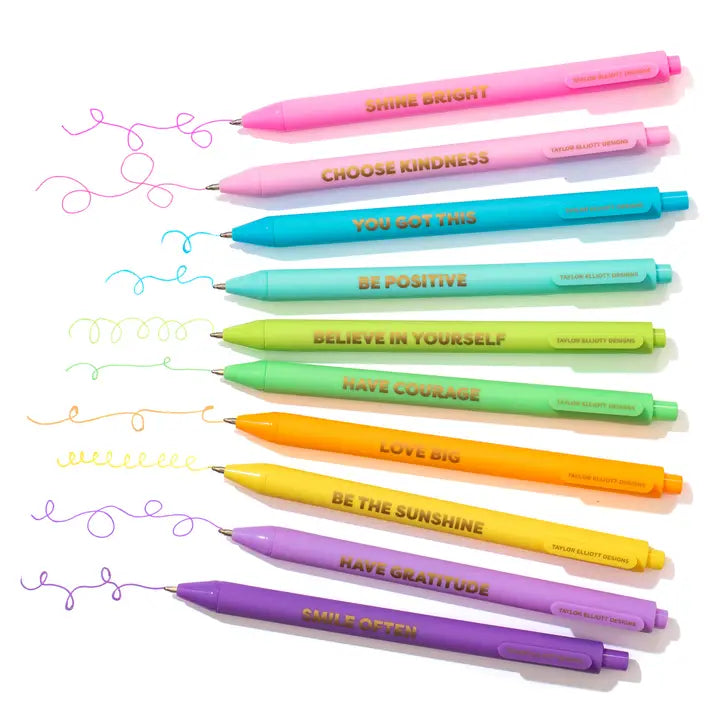 Colored Ink Motivational Pens