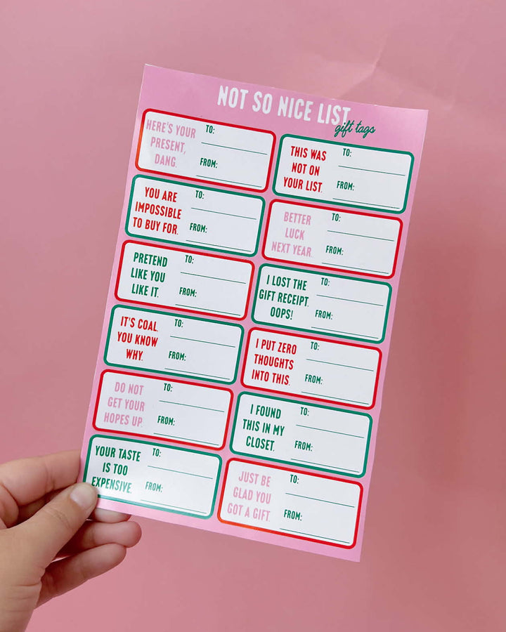 Snarky Christmas Gift Tag Set