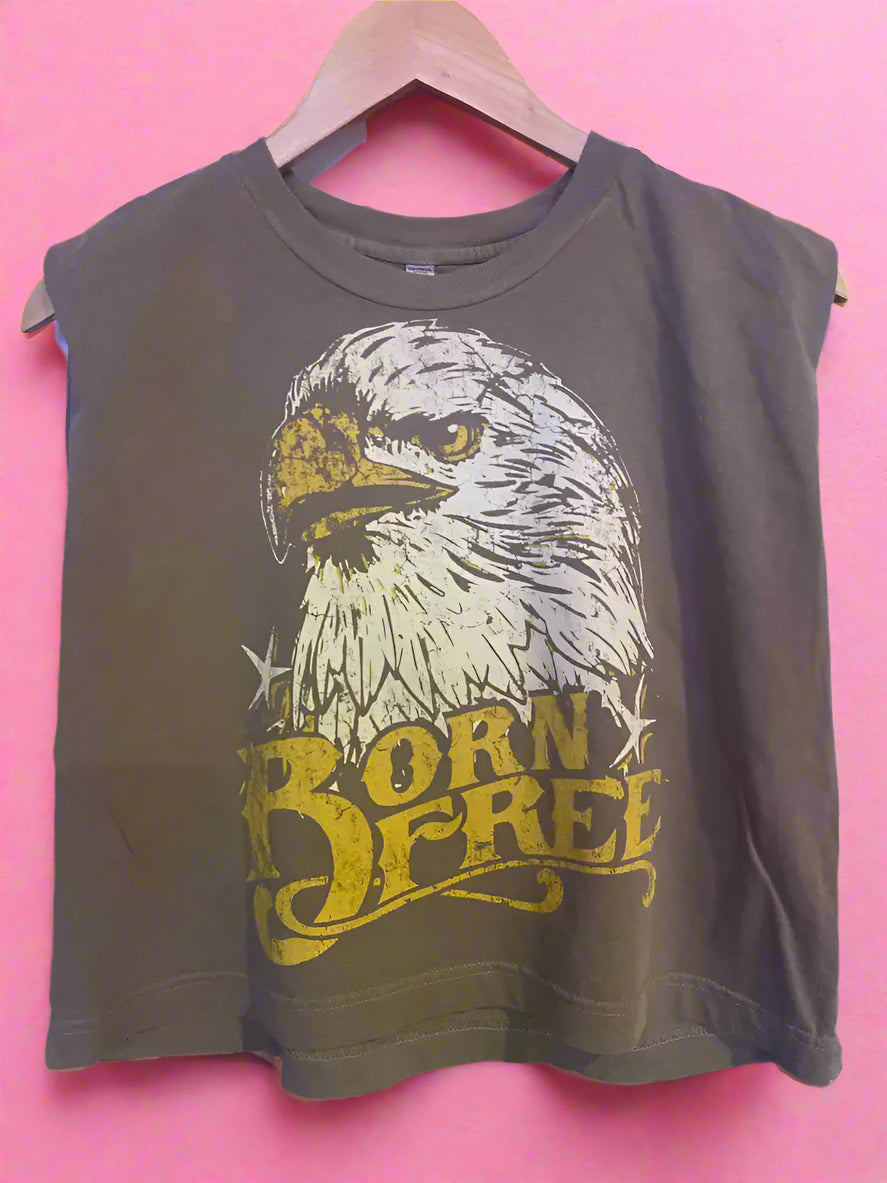 Born Free Muscle Top Graphic Tee