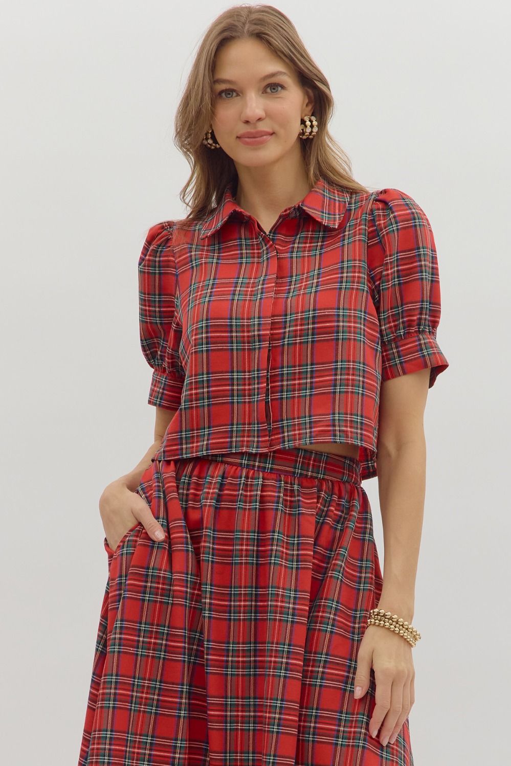 The Torrance Plaid Top