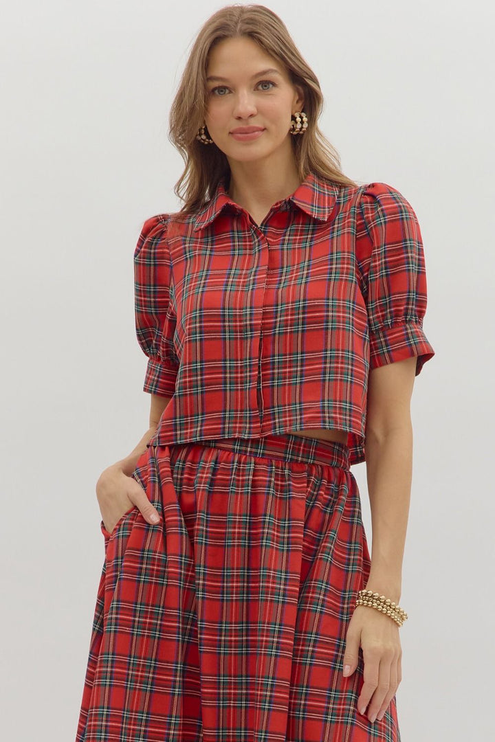 The Torrance Plaid Top