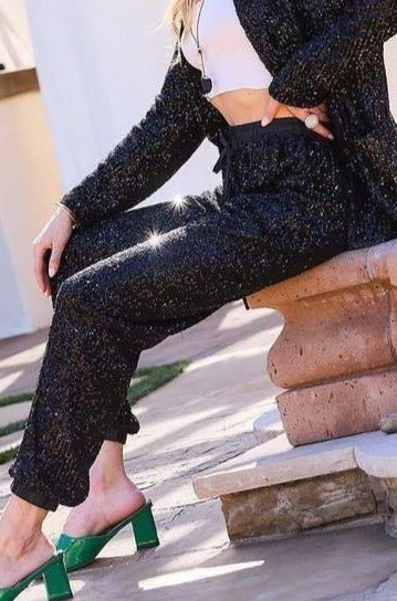 Steal The Show Sequin Joggers