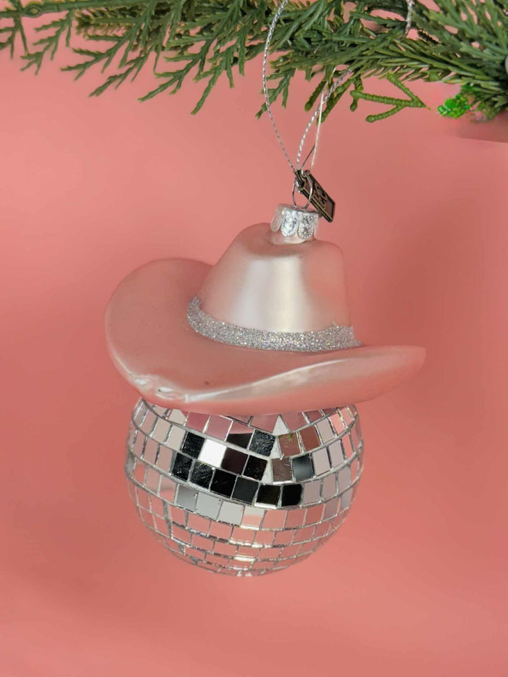 Pink Shiny Cowboy Hat Ornament