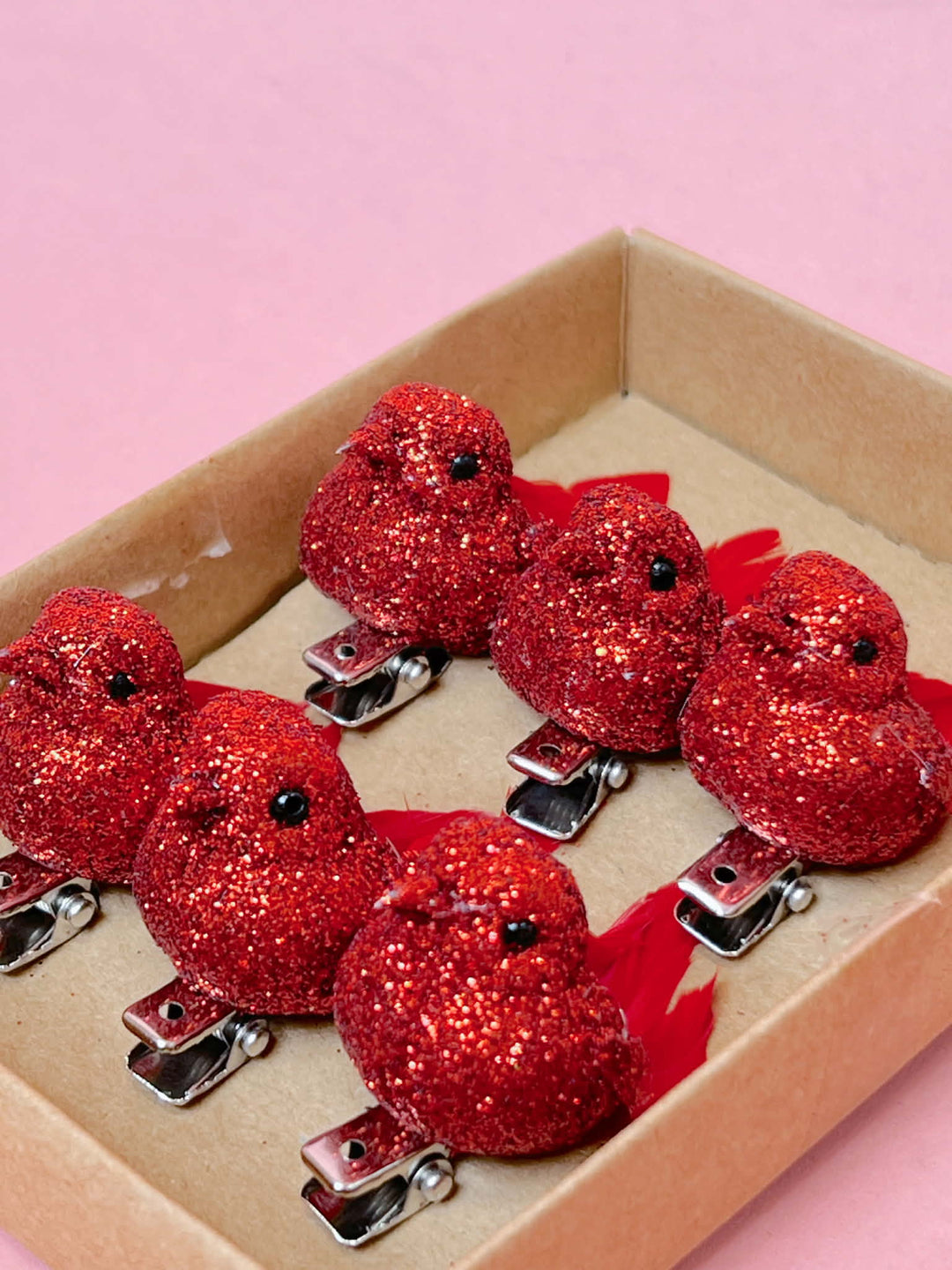 Red Bird Charm Clip On Ornament