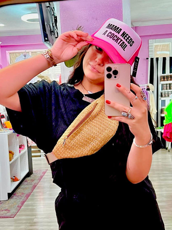 Straw Crossbody Fanny Bum Bag